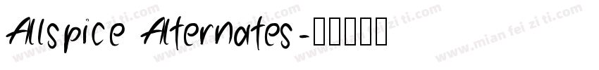 Allspice Alternates字体转换